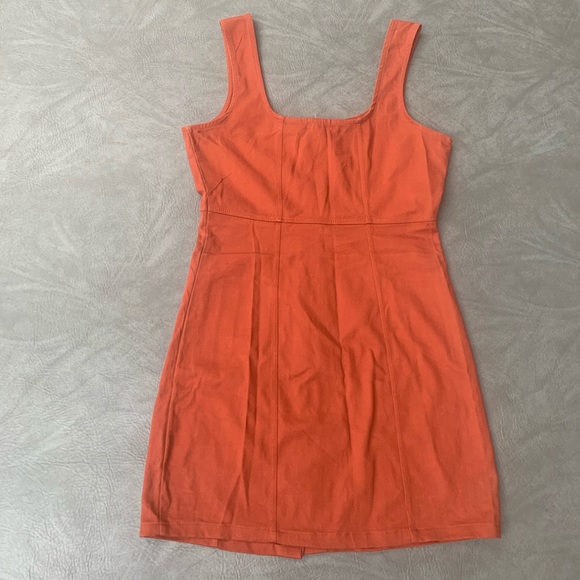 Rust Colored Bodycon Sleeveless Mini-Dress - Picture 3 of 3